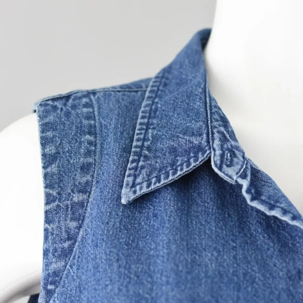 90s Sleeveless Denim Jean Shirt, St. John's Bay Women's 1X
